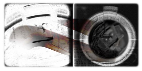 coffee overlaid on black and white